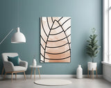 Lines of Leaf Glass Wall Art