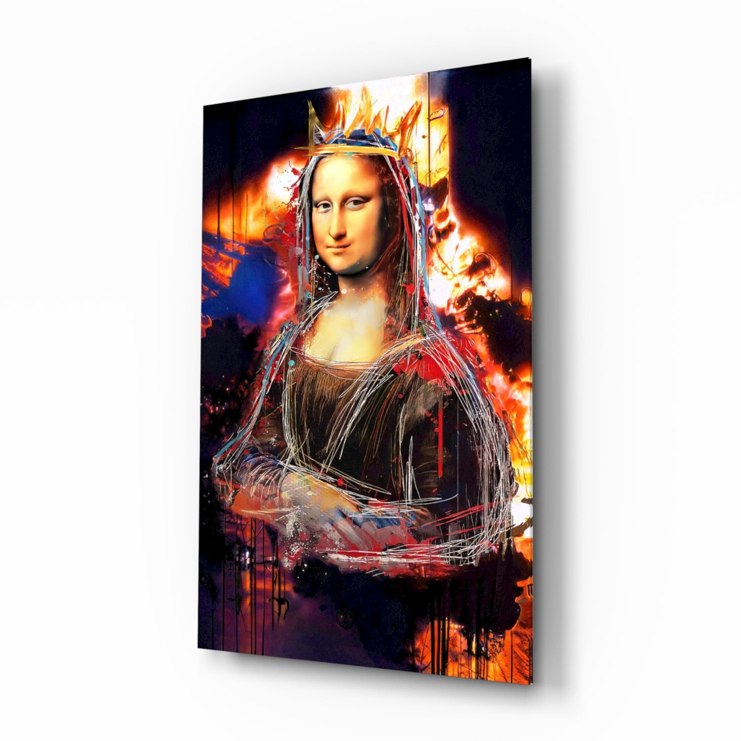 Queen Mona Lisa Glass Wall Art