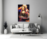 Queen Mona Lisa Glass Wall Art