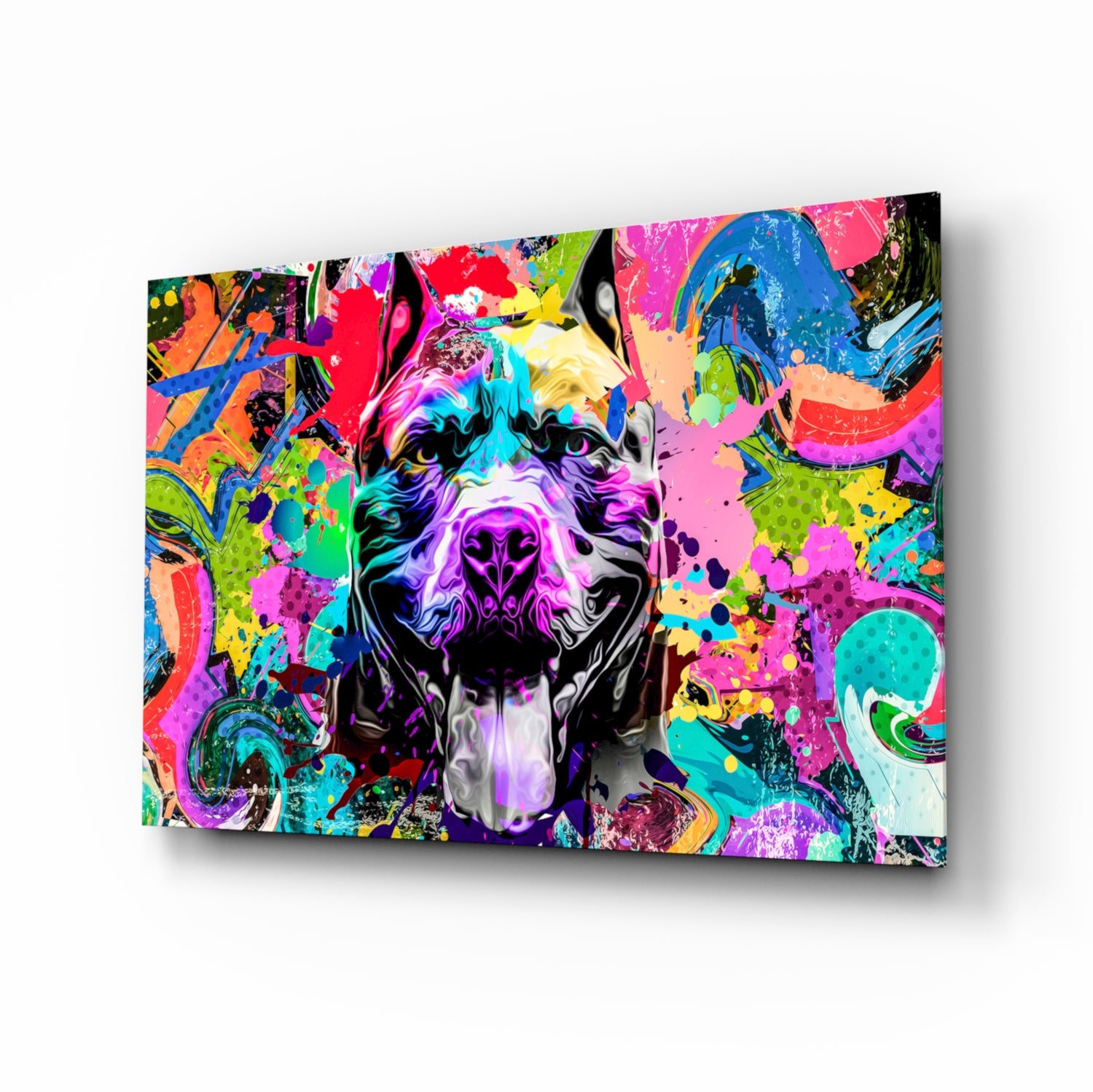 Pitbull Glass Wall Art