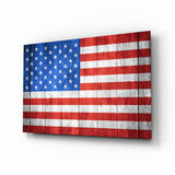 Flag of the United States Glass Wall Art