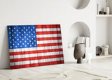 Flag of the United States Glass Wall Art