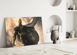 Black Adam Glass Wall Art