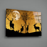 Deers Glass Wall Art