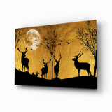 Deers Glass Wall Art