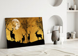 Deers Glass Wall Art