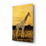 Giraffe Glass Wall Art