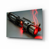 Light Saber Glass Wall Art