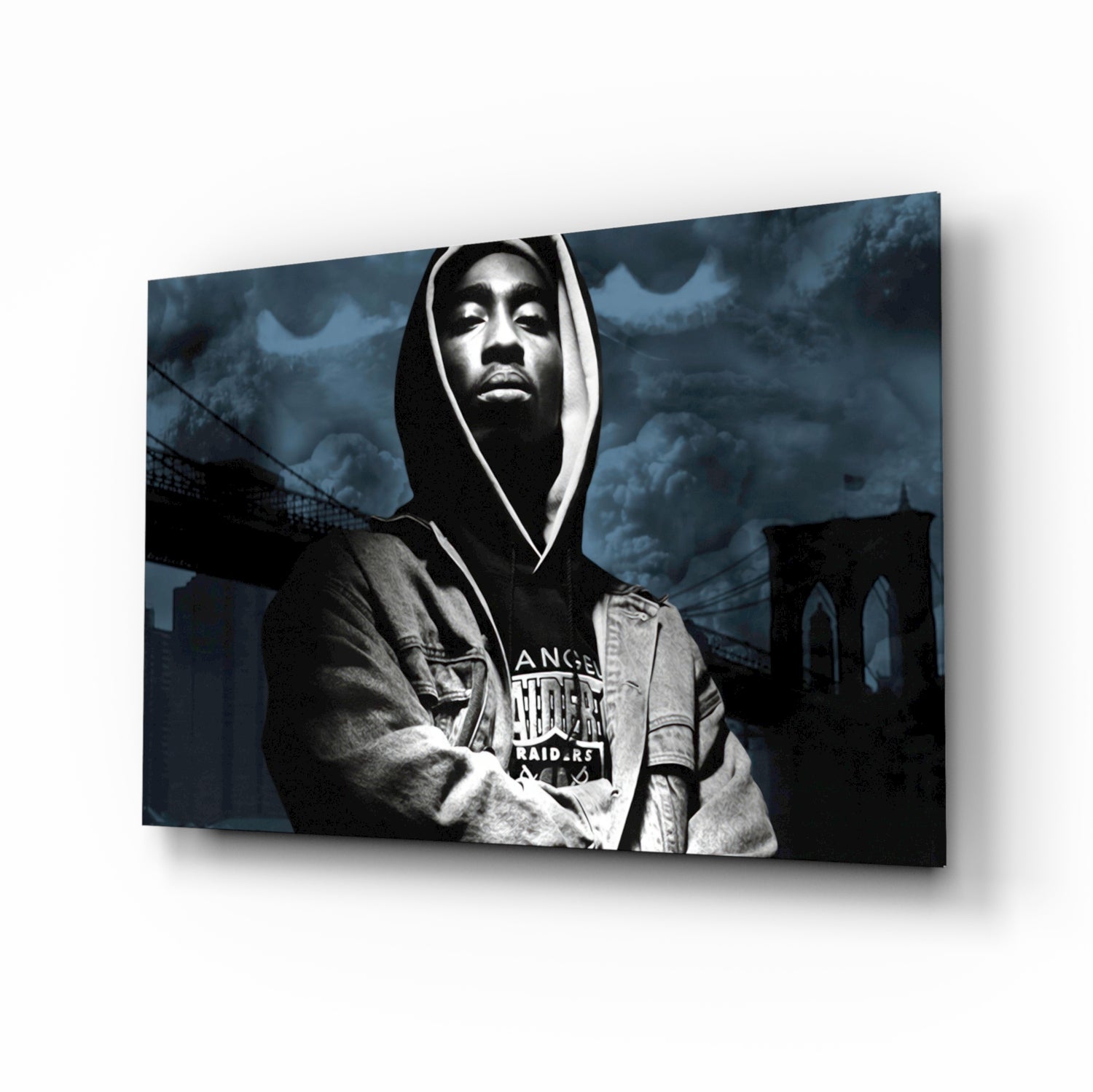 Tupac Shakur Glass Wall Art