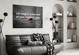 Where the Life Begins?  Glass Wall Art