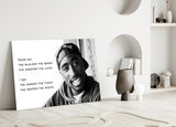 Tupac Shakur Glass Wall Art