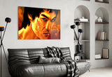 Bruce Lee Glass Wall Art