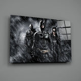 Batman, Catwomen and Bane Glass Wall Art