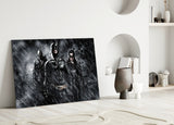 Batman, Catwomen and Bane Glass Wall Art