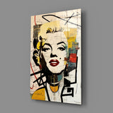 Marilyn Monroe Glass Wall Art || Designer's Collection