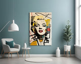 Marilyn Monroe Glass Wall Art || Designer's Collection