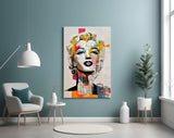 Marilyn Monroe Glass Wall Art || Designer's Collection