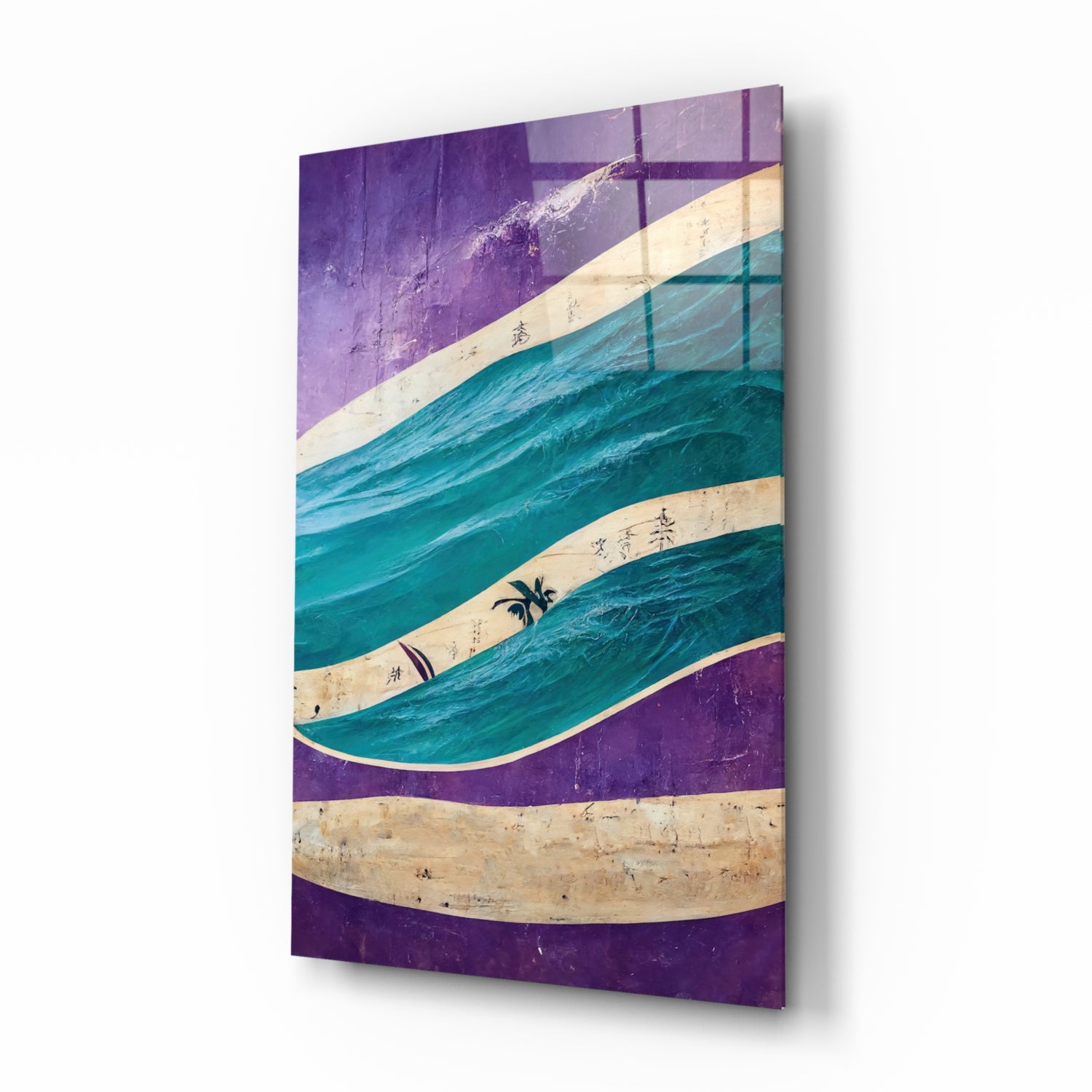 Waves Glass Wall Art || Designer's Collection