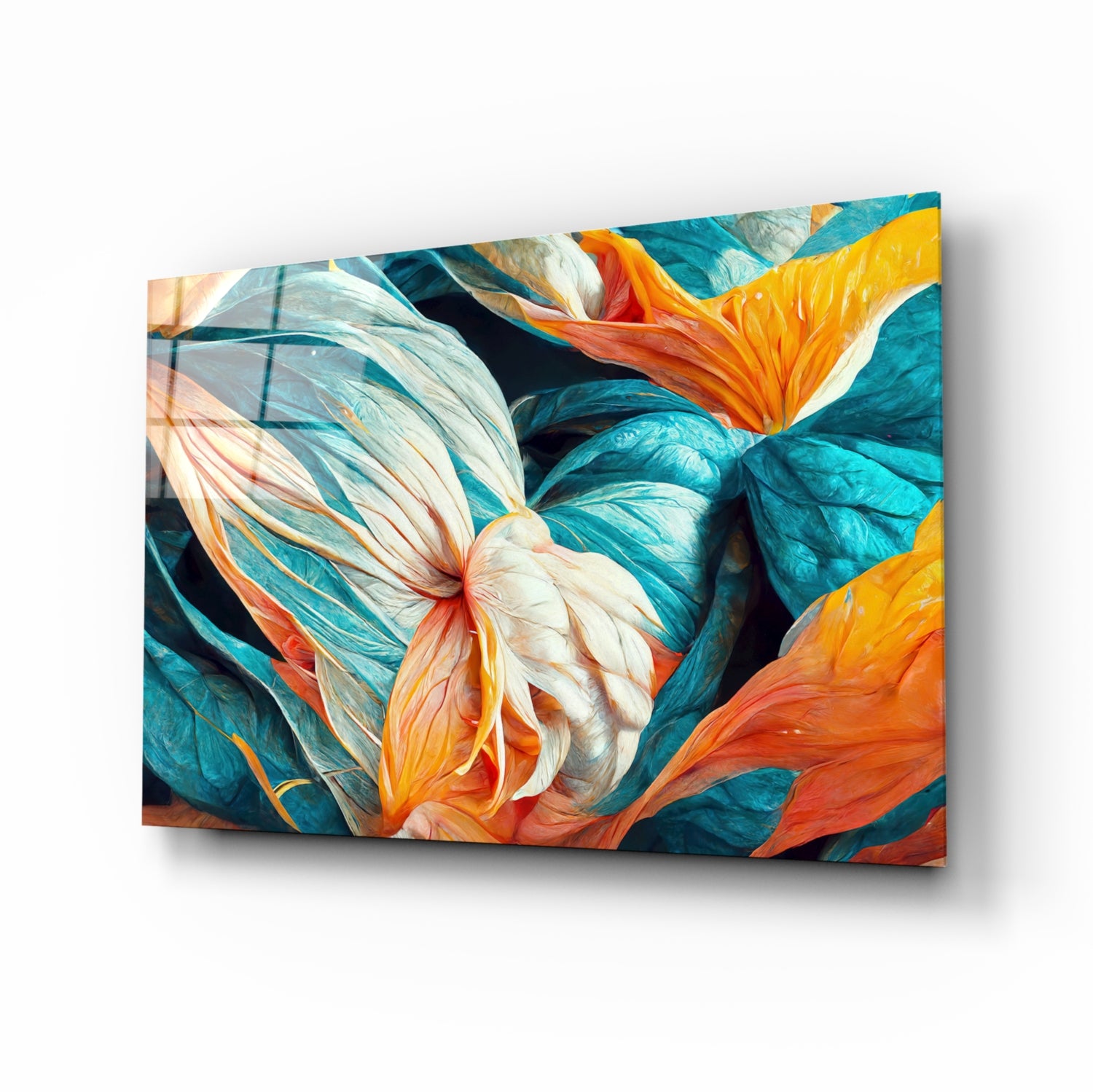 Flowerish Glass Wall Art || Designer's Collection