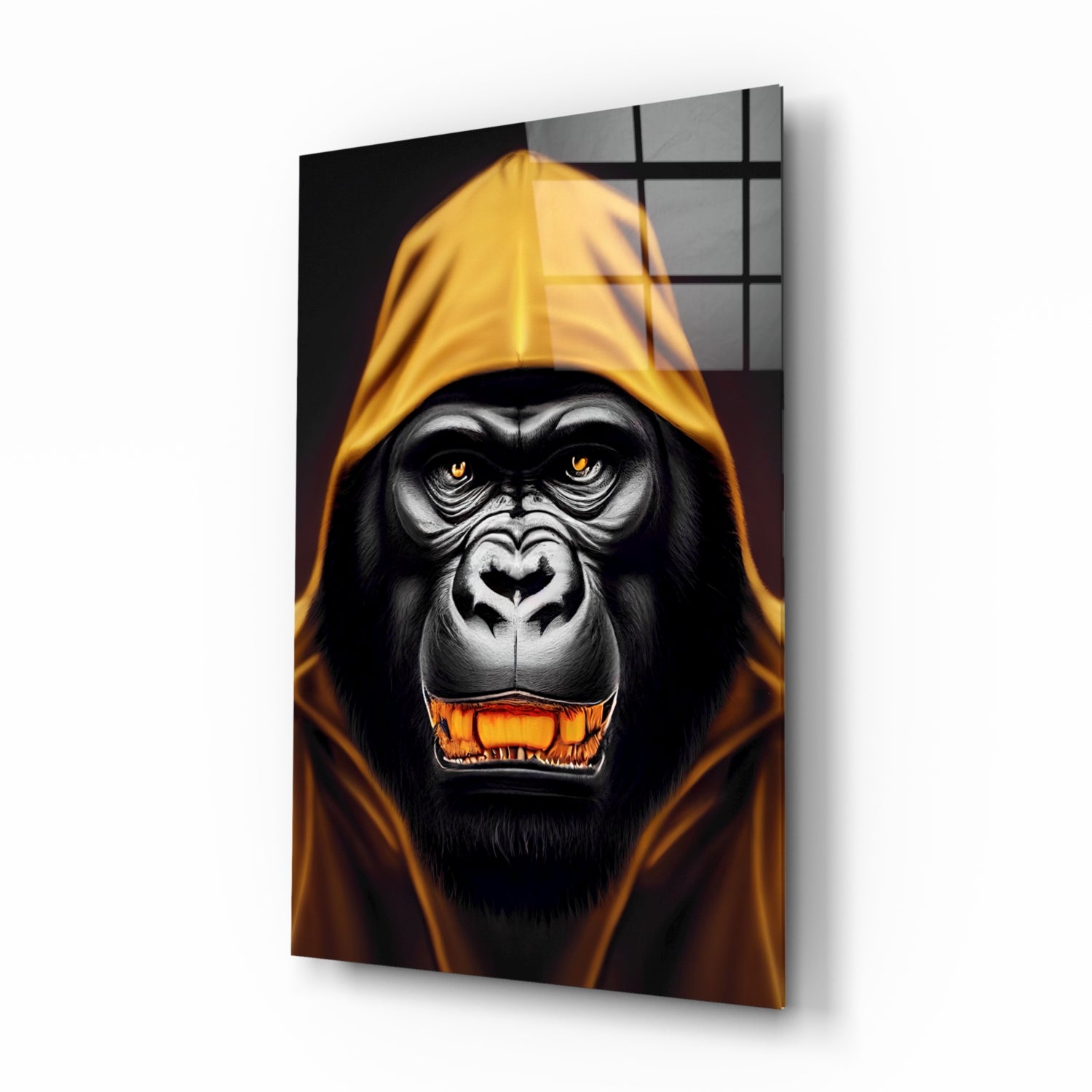 Angry Smile Glass Wall Art || Designer's Collection