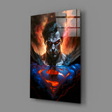 Bloody Superman Glass Wall Art || Designer's Collection