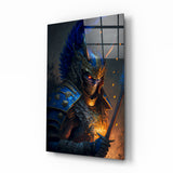 Master Warrior Glass Wall Art || Designer's Collection