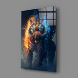 Flaming Nobility Glass Wall Art || Designer's Collection