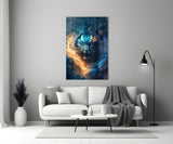 Flaming Anger Glass Wall Art || Designer's Collection