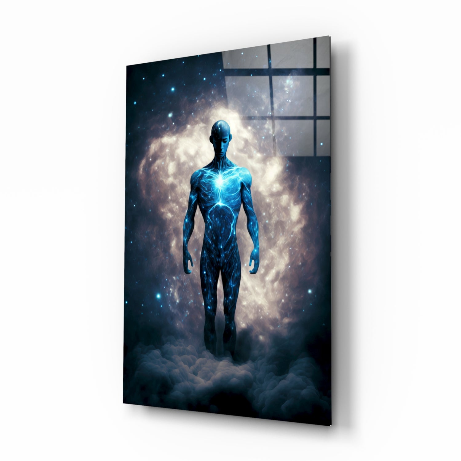 Vitruvius Man Glass Wall Art || Designer's Collection