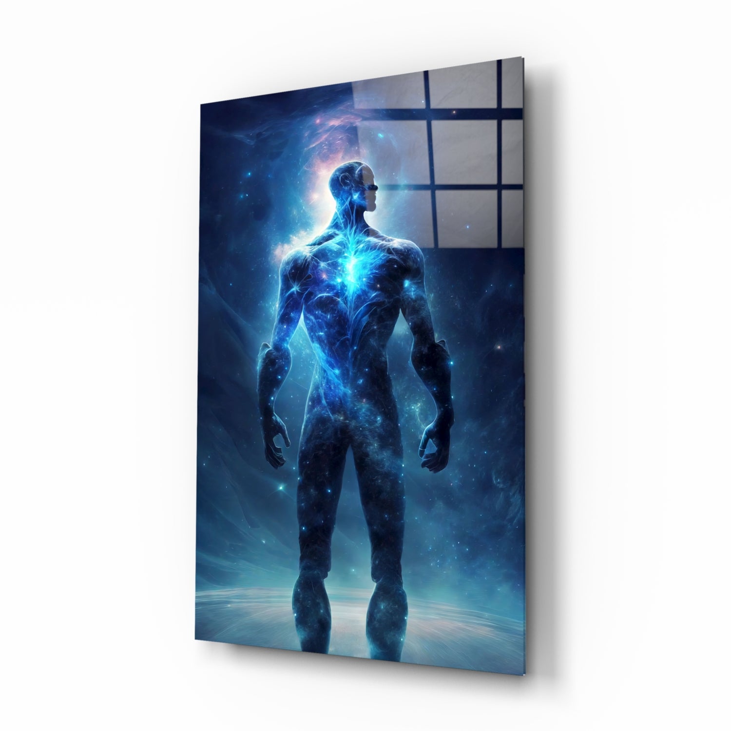 Vitruvius Man Glass Wall Art || Designer's Collection