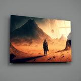 Walk on Another Planet Glass Wall Art || Designer's Collection