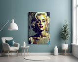 Marilyn Monroe Glass Wall Art || Designer's Collection