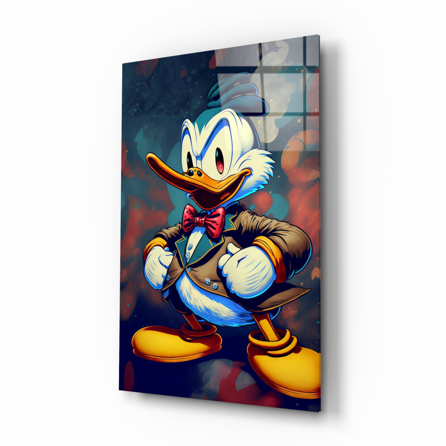 Anger of Donald Duck Glass Wall Art || Designer's Collection