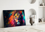 Nobility of the Lion Glass Wall Art || Designer's Collection