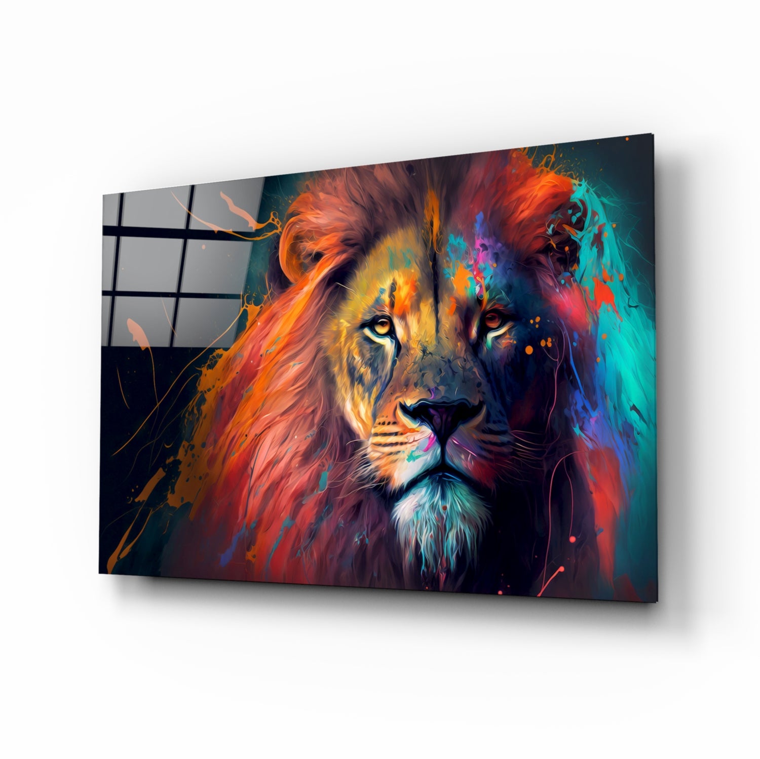 Nobility of the Lion Glass Wall Art || Designer's Collection