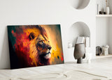 Nobility of the Lion Glass Wall Art || Designer's Collection