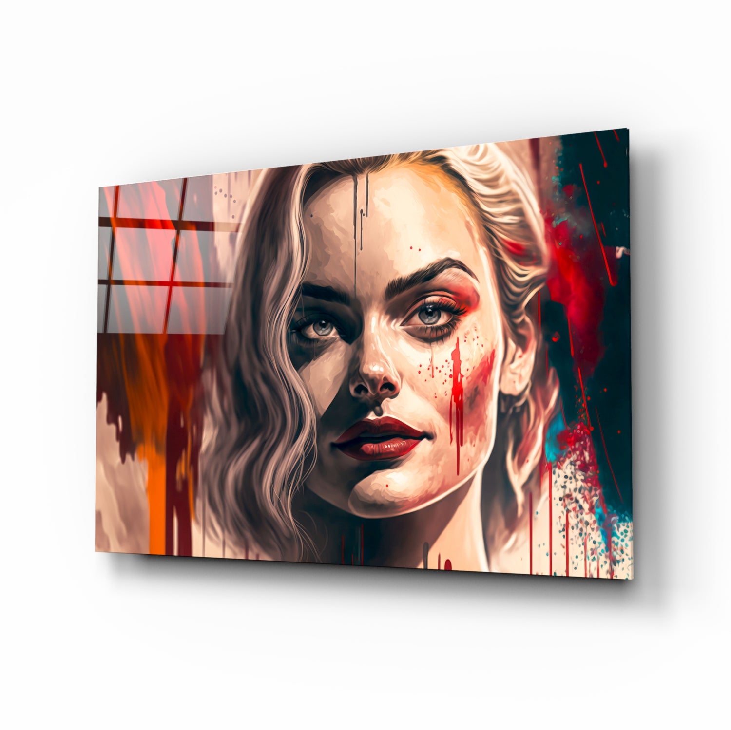 Harley Quinn Glass Wall Art || Designer's Collection