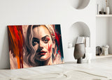 Harley Quinn Glass Wall Art || Designer's Collection