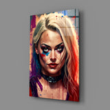 Harley Quinn Glass Wall Art || Designer's Collection