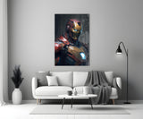 Iron Man Glass Wall Art || Designer's Collection