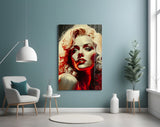 Marilyn Monroe Glass Wall Art || Designer's Collection