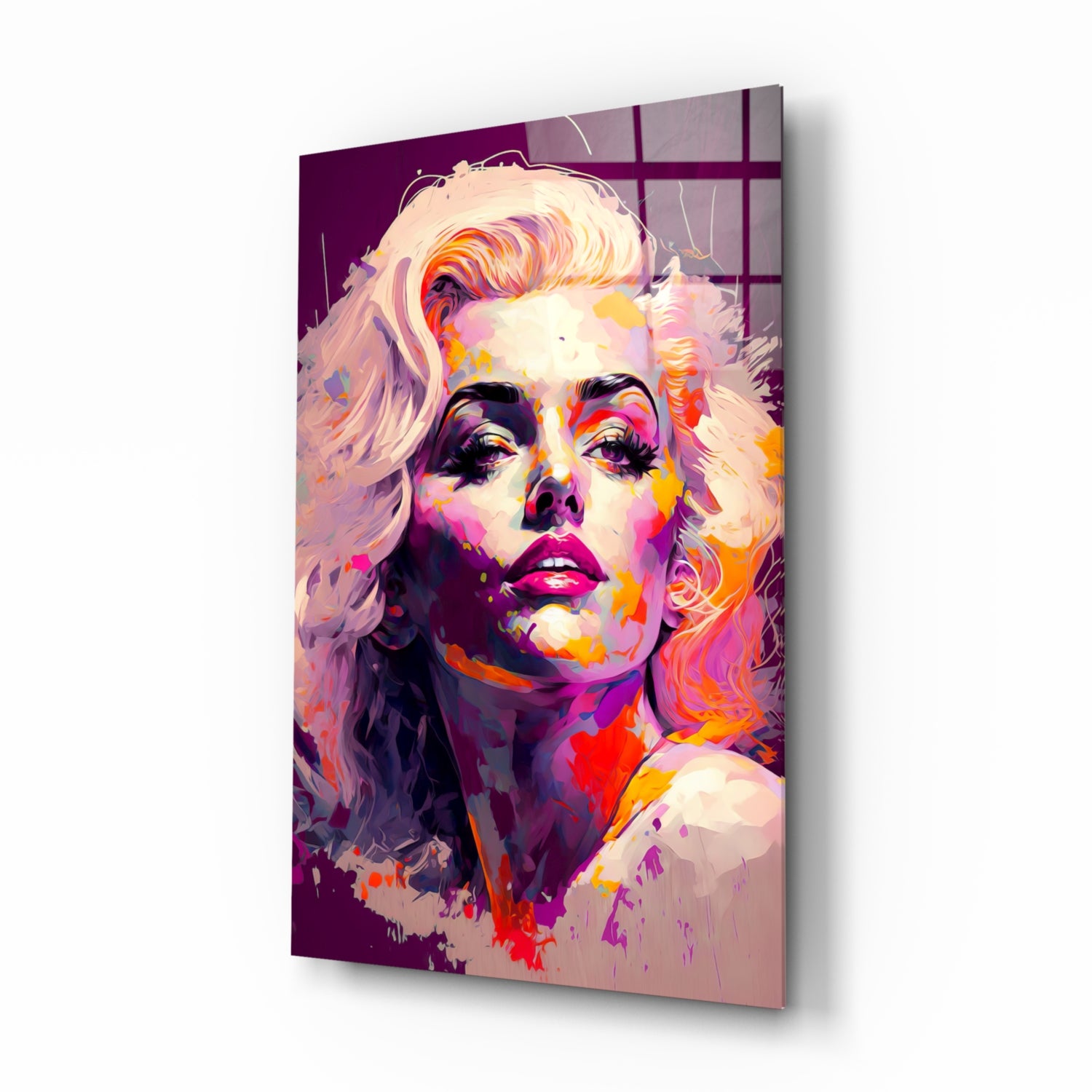 Marilyn Monroe Glass Wall Art || Designer's Collection