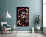 Messi Glass Wall Art || Designer's Collection