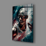 Michael Jordan Glass Wall Art || Designer's Collection