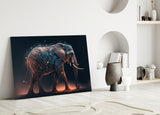 Glory of an Elephant Glass Wall Art || Designer's Collection