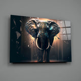 Glory of an Elephant Glass Wall Art || Designer's Collection