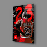 Micheal Jordan Glass Wall Art || Designers Collection