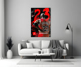 Micheal Jordan Glass Wall Art || Designers Collection