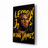 Lebron James, King Glass Wall Art || Designers Collection