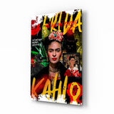 Frida Kahlo Glass Wall Art || Designers Collection